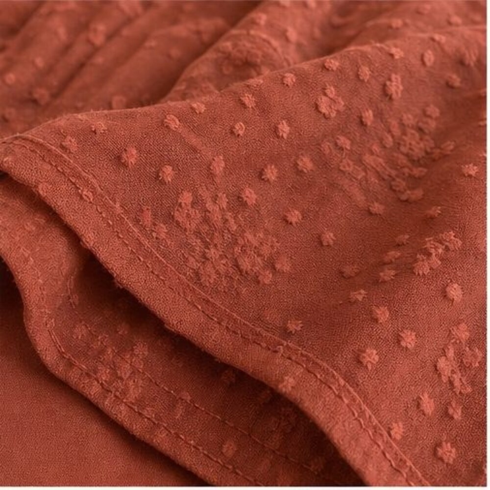 Rust Pleated Blouse - Picture 6 of 6